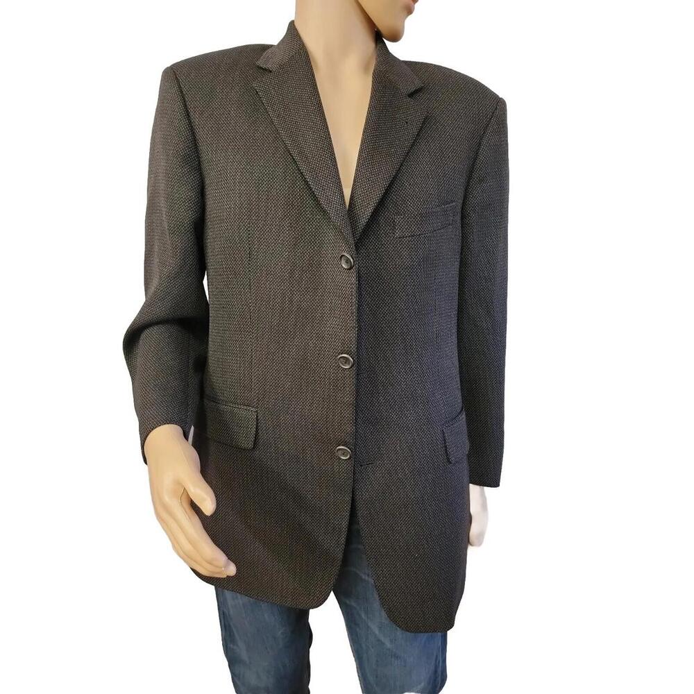 HUGO BOSS By ERMENEGILDO ZEGNA Da Vinci Men's Wool Blazer Jacket Size 52 #C7